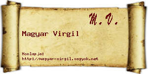 Magyar Virgil névjegykártya